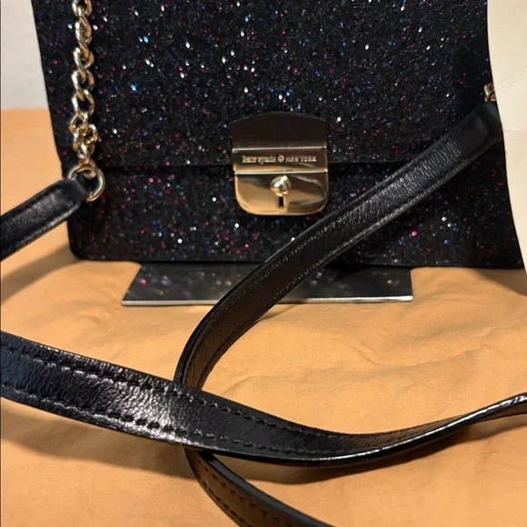 NWT Kate Spade New York Black Glitter Bag - Picture 2 of 10